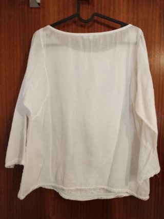 Camisa lino Natura manga 3/4 talla M