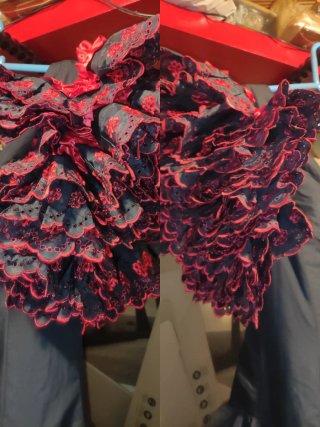 Traje Flamenco Gitana Negro y Rojo
