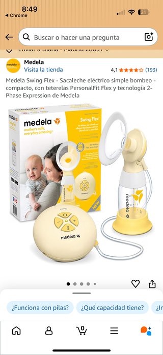 Medela Sacaleches Eléctrico Swing Flex