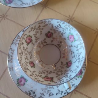 Coppia di Tazze Vintage Anni '50 Limoges Porcellana Fina