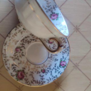 Coppia di Tazze Vintage Anni '50 Limoges Porcellana Fina