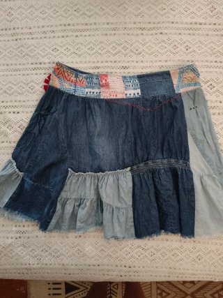 Falda vaquera patchwork Desigual