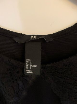 Vestido negro H&M con encaje