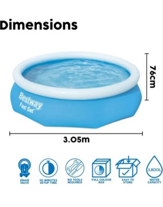 Piscina Desmontable Bestway Fast Set 305x76 cm