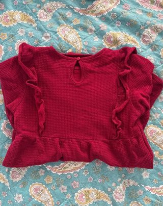 Vestido rojo/burdeos manga larga T6