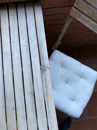 Mesa y 2 Sillas Terraza Madera