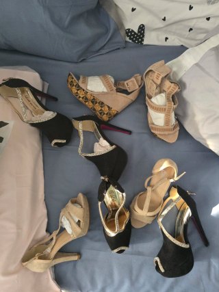 Zapatos de tacón y cuña número 35 y 36