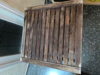 Mesa y 2 Sillas Plegables Madera