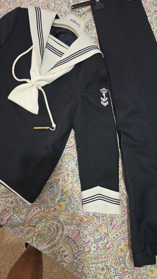 Traje marinero niño azul y blanco