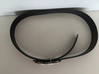 Cinturón Diesel Negro Hebilla Plateada