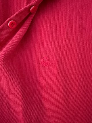 Camisa Polo Benetton Roja Hombre