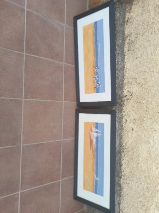2 Cuadros Playa y Velero