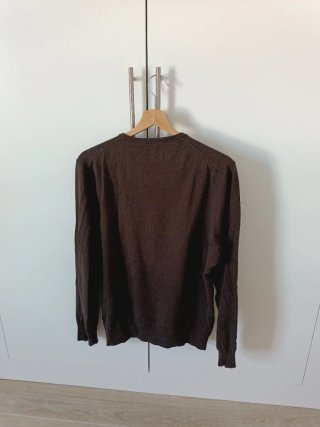 Jersey hombre cuello redondo marrón