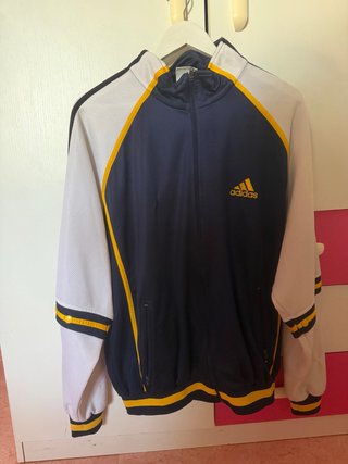 Chaqueta Adidas Vintage Azul y Blanca