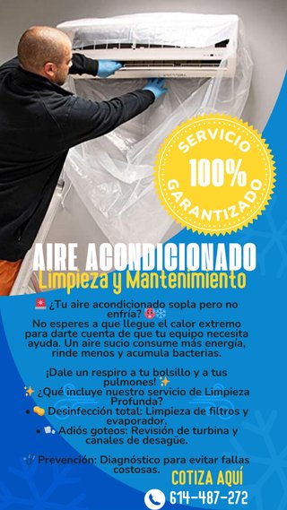 Limpieza y mantenimiento de aire acondicionado