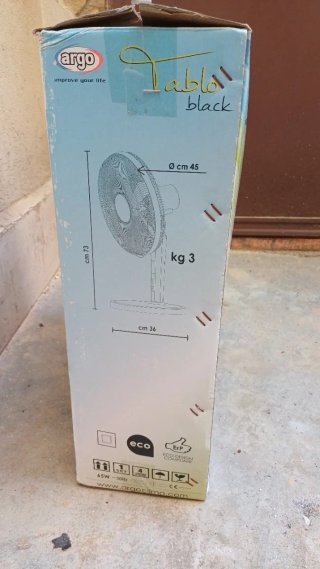 Ventilatore da tavolo Argo Tablo black
