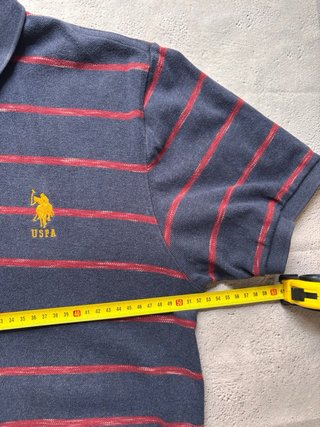 Polo U.S. Polo Assn. Rayas Azul/Rojo Talla XL