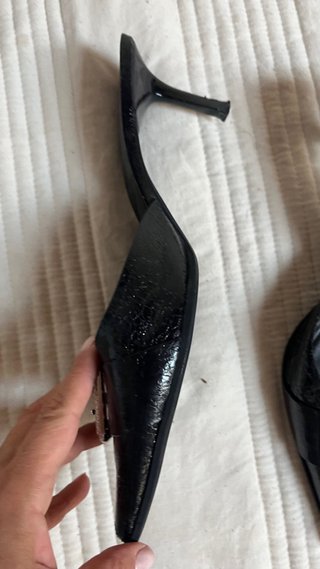Tacones Zara Negros Hebilla Talla 41