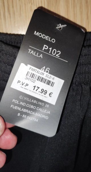 Pantalón señora negro T/46 con goma