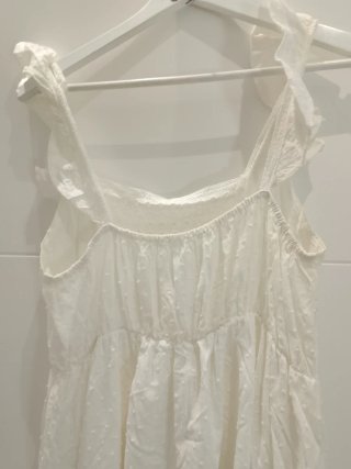 Vestido midi plumeti blanco