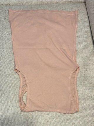 Top Zara nácar y lentejuelas rosa palo