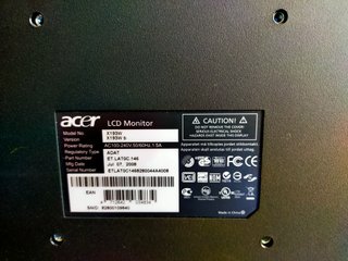 Monitor Acer X193W 19 + cavi
