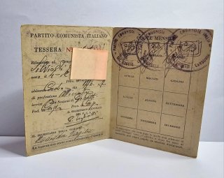 Tessera Partito Comunista Italiano 1948