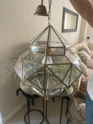 Lámpara colgante cristal estilo nazarí