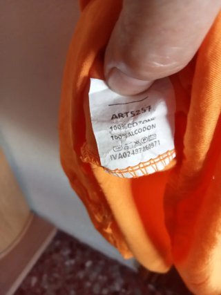 Blusa larga naranja talla única