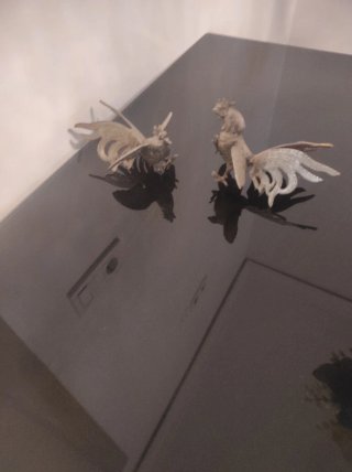 2 gallos vintage decorativos