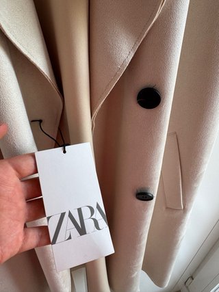 Chaleco largo Zara beige