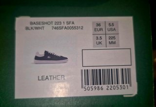Zapatillas Lacoste Baseshot 223 1 SFA Talla 36