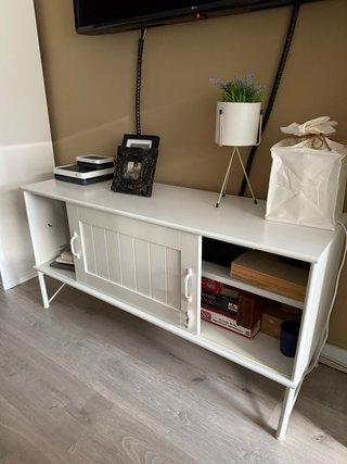 Mueble televisión madera blanco