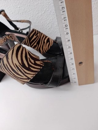 Sandalias tacón Pilar Abril Animal Print Talla 36
