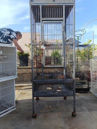Jaula grande para loros o pájaros