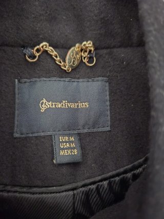 Chaquetón negro mujer cremallera