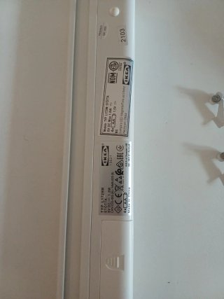 Luz LED STOTTA Ikea Blanca 52cm