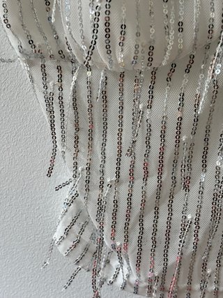 Top lentejuelas blanco