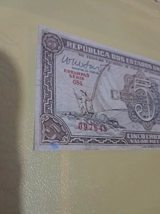 Billete 5 Cruzeiros Brasil 1943