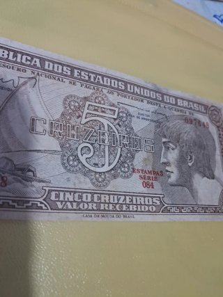 Billete 5 Cruzeiros Brasil 1943