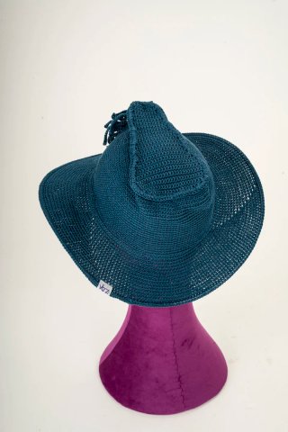 Cappello gioiello stile cowboy, verde ossido