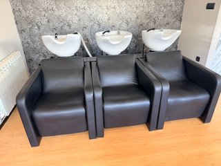 Lavacabezas Peluquería Negro (3 Unidades)