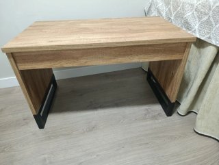 Mesa de centro elevable madera y metal 5