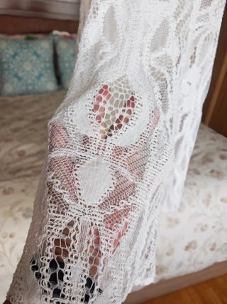 Vestido crochet blanco tirantes Zara Talla S