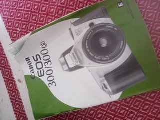 Cámara Canon EOS 300 Plata y Negra con funda