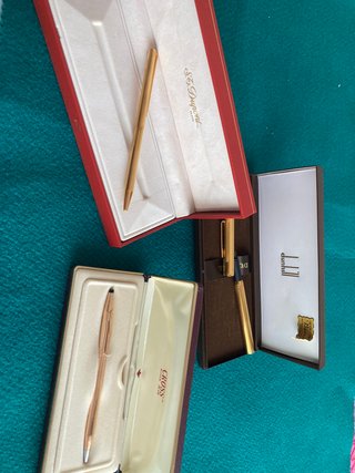 Pluma Dunhill Chapada en Oro