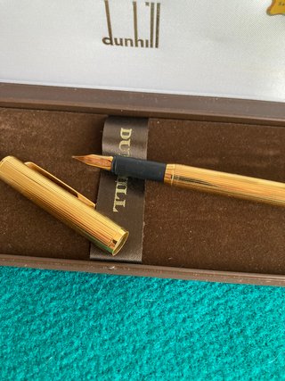 Pluma Dunhill Chapada en Oro