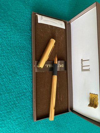 Pluma Dunhill Chapada en Oro