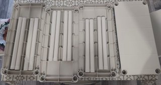 Scaffale componibile 4 ripiani grigio