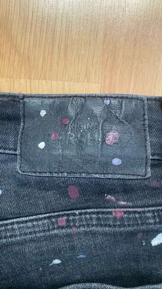 Pantalón vaquero Bershka negro Ripped Talla M